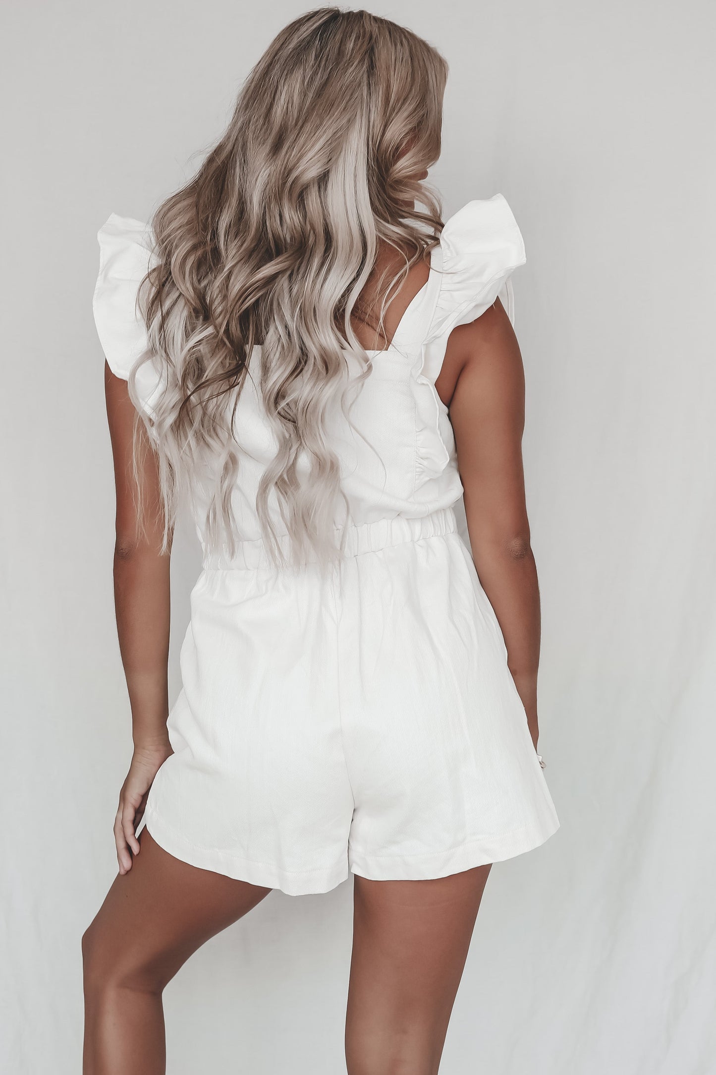 Having A Day Zip Up Ivory Romper